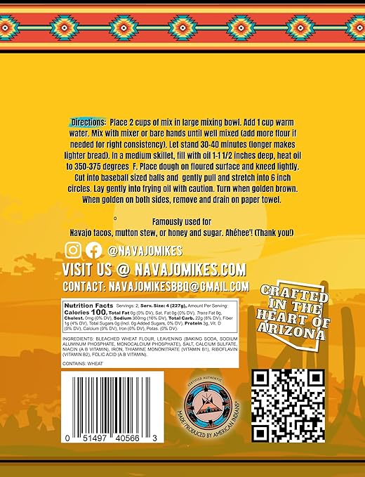 Navajo Mike's Frybread Mix 16oz - Desert Gatherings